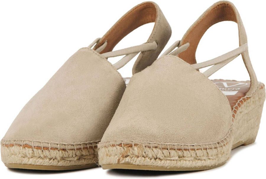 VIGUERA Espadrilles Dames Damesschoenen Suède Blokhak Hoogte 1825 sue Zand