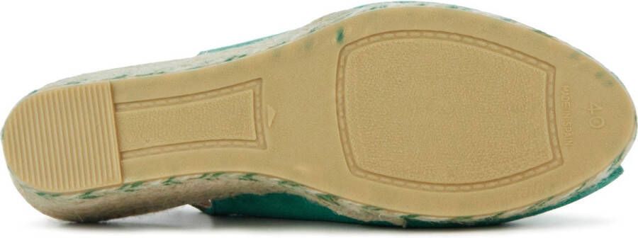 VIGUERA Espadrilles Dames Damesschoenen Suède Sleehak Hoogte 2013 Groen