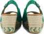 VIGUERA Espadrilles Dames Damesschoenen Suède Sleehak Hoogte 2013 Groen - Thumbnail 6