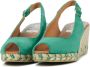 VIGUERA Espadrilles Dames Damesschoenen Suède Sleehak Hoogte 2013 Groen - Thumbnail 7