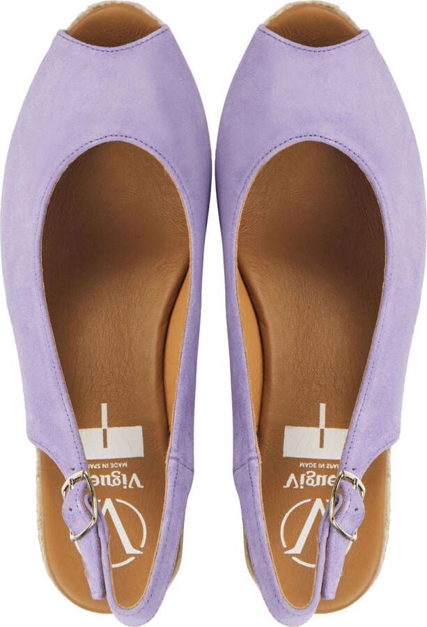 VIGUERA Espadrilles Dames Damesschoenen Suède Sleehak Hoogte 2013 Lila