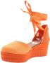 Viguera Peep Toe Peep Heel Orange Dames - Thumbnail 5