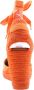 Viguera Peep Toe Peep Heel Orange Dames - Thumbnail 6