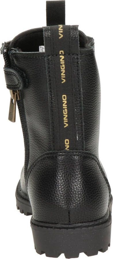 Vingino Eva High Veterboots Laarzen Met Veters Meisjes Zwart