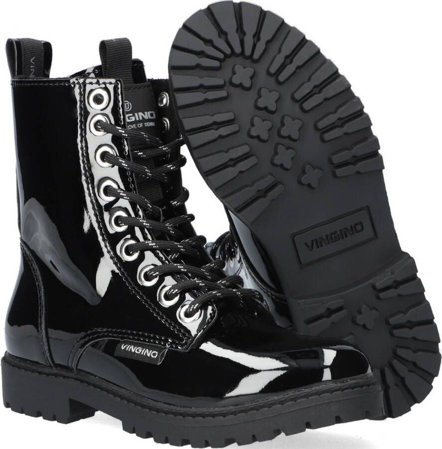 Vingino Eva Meisjes Veterboot Zwart