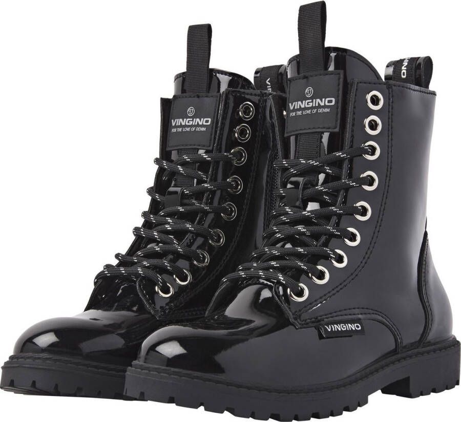 Vingino Eva Meisjes Veterboot Zwart