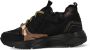 Vingino Lidya leren sneakers met panterprint zwart roze - Thumbnail 2