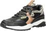 Vingino dy leren sneakers met panterprint zwart roségoud - Thumbnail 12