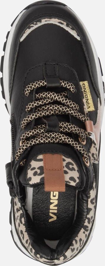 Vingino Mandy sneakers zwart Leer Dames