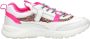 Vingino Marta leren chunky sneakers wit neon roze - Thumbnail 12