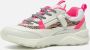 Vingino Marta leren chunky sneakers wit neon roze - Thumbnail 14