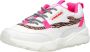 Vingino Marta leren chunky sneakers wit neon roze - Thumbnail 10