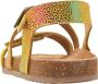 Vingino Melia leren sandalen met panterprint geel multi - Thumbnail 11