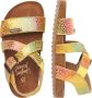Vingino Melia leren sandalen met panterprint geel multi - Thumbnail 7