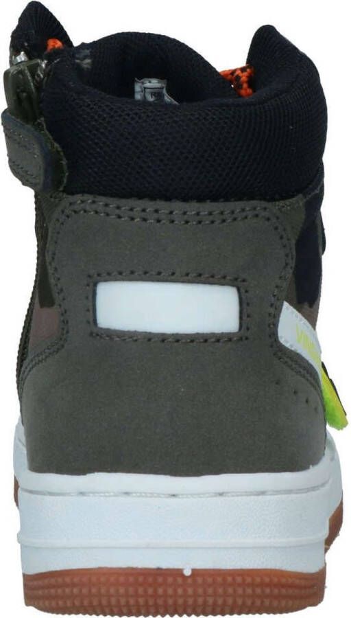 Vingino Rens Mid Velcro Hoge sneakers Leren Sneaker Jongens Groen