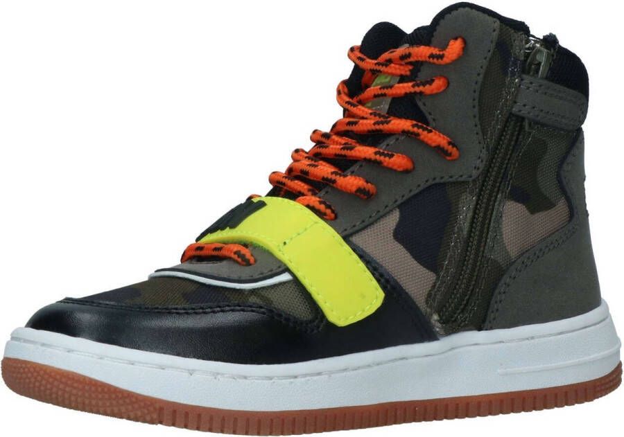 Vingino Rens Mid Velcro Hoge sneakers Leren Sneaker Jongens Groen