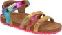 Vingino Vikki leren sandalen paars geel metallic - Thumbnail 7