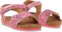 Vingino Tavi leren sandalen met dierenprint roze - Thumbnail 14