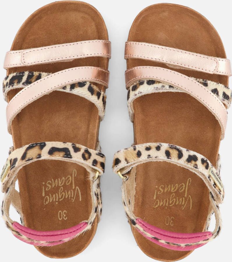 VINGINO Vienna leren sandalen beige roze metallic Leer Meerkleurig 24 - Foto 9