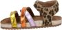 Vingino Vikki leren sandalen met panterprint bruin multi - Thumbnail 13