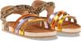 Vingino Vikki leren sandalen met panterprint bruin multi - Thumbnail 5