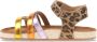 Vingino Vikki leren sandalen met panterprint bruin multi - Thumbnail 10