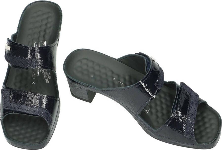 Vital -Dames blauw donker slippers & muiltjes