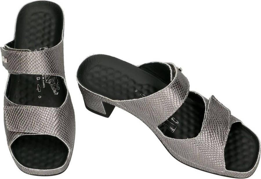 Vital -Dames zilver slippers & muiltjes