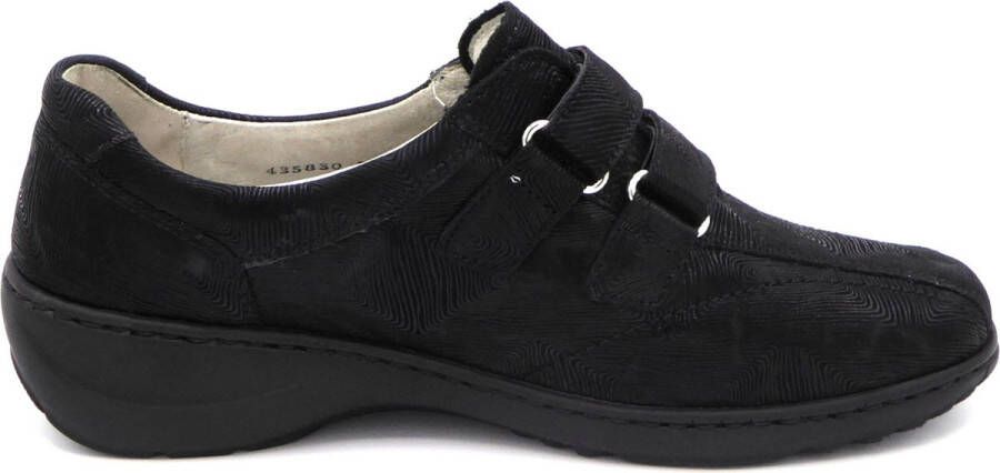 Waldläufer Dames Klittenbandschoen 607302-101 Zwart 001 Wijdte K (40.5)