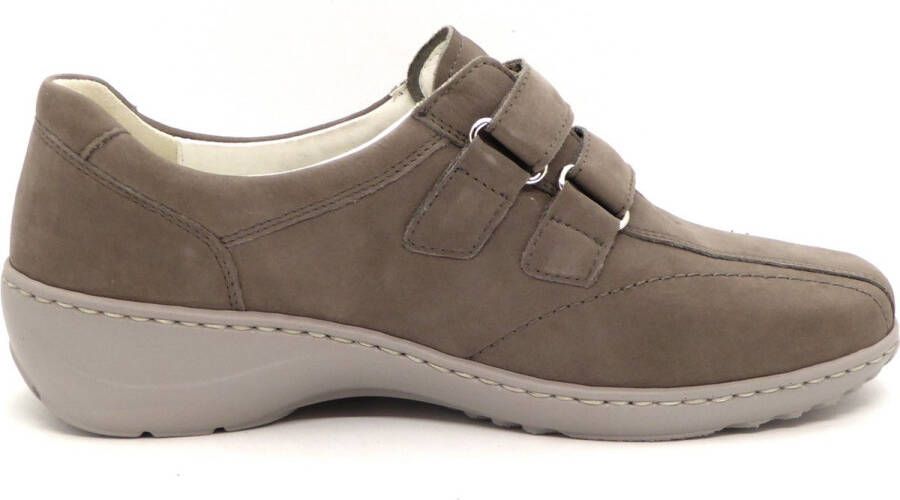 Waldläufer Dames Klittenbandschoen 607302-191-088 Grijs Wijdte K