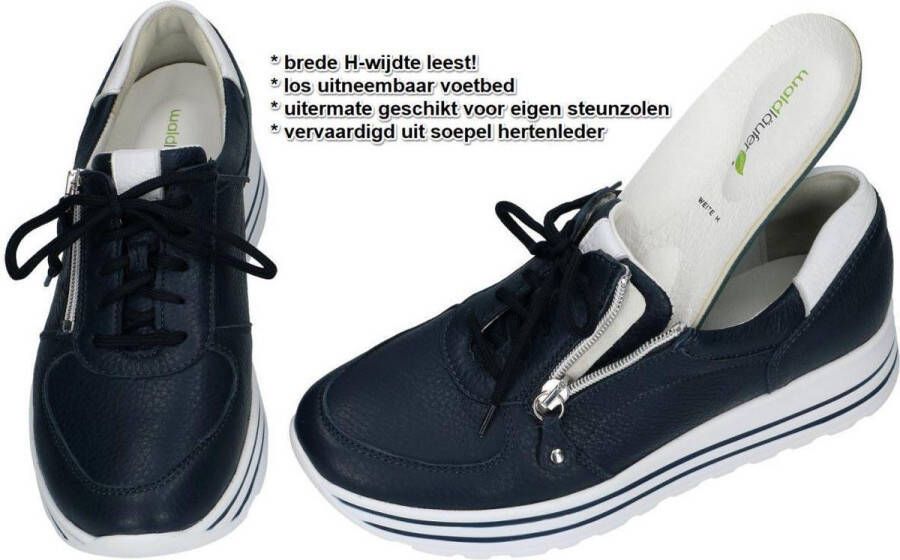 Waldläufer Dames Sneakers Waldlaufer Lana 758009-200-194 Donkerblauw