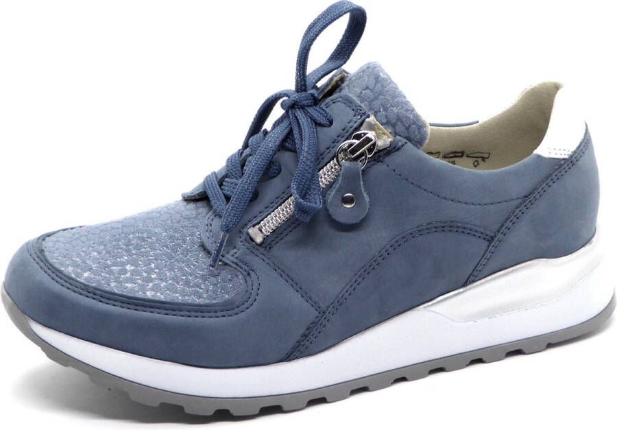 Waldläufer Dames Veterschoenen Waldlaufer Hiroko Denim Jeansblauw