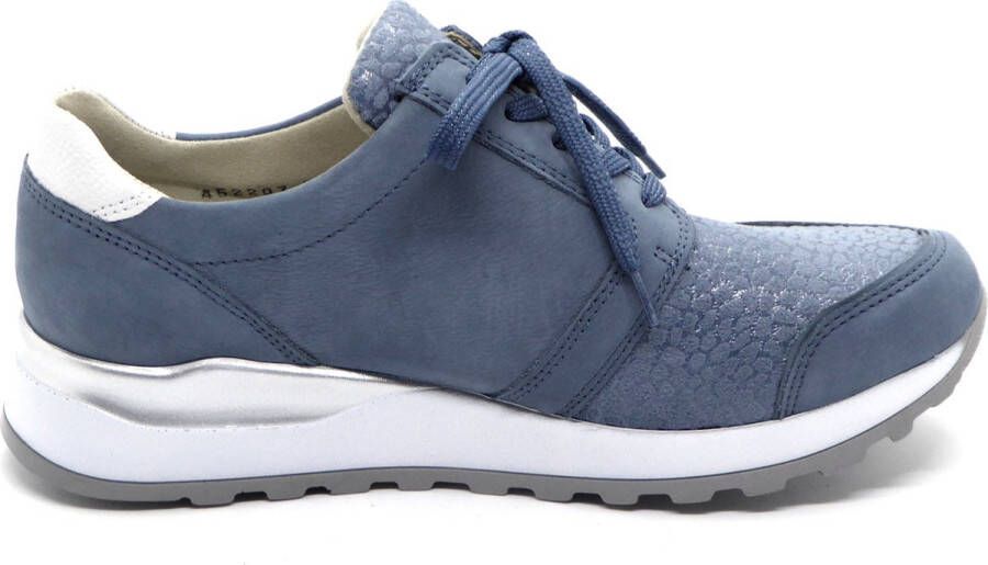Waldläufer Dames Veterschoenen Waldlaufer Hiroko Denim Jeansblauw