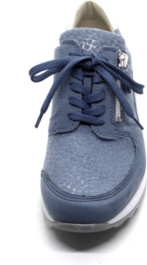 Waldläufer Dames Veterschoenen Waldlaufer Hiroko Denim Jeansblauw