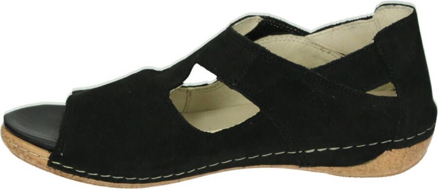 Wäldlaufer Waldlaufer 342024-H-Heliett~~~~~~~~~~~~~~ Sandalen met hakDames Sandalen Zwart