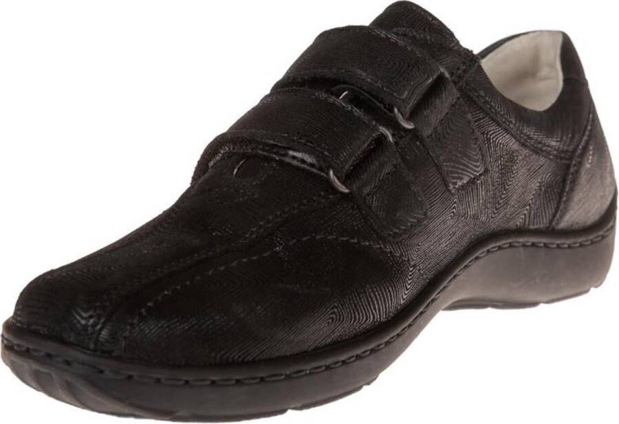 Waldläufer Waldlaufer 496301 101 001 Klittenbandschoen Zwart Metallic Wijdte H