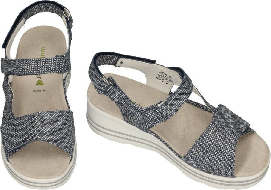 Wäldlaufer Waldlaufer 728003~H-Michelle~~~~~~~~~~~~~ Sandalen met hakDames Sandalen Blauw