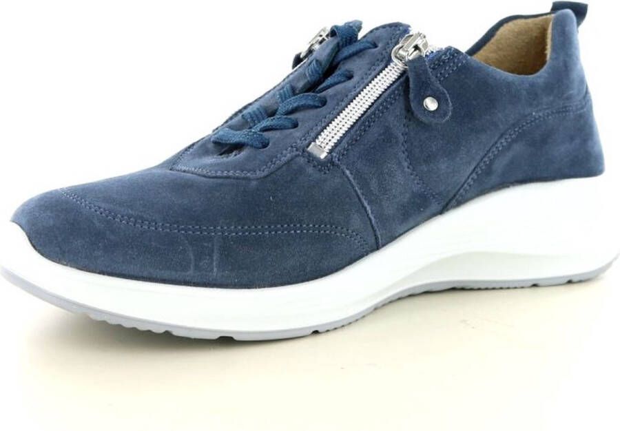 Wäldlaufer Waldlaufer Dames sneaker Extra brede pasvorm Suede Blauw