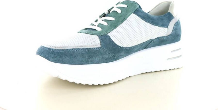 Wäldlaufer Waldlaufer H-arianna Lage sneakers Leren Sneaker Dames Blauw