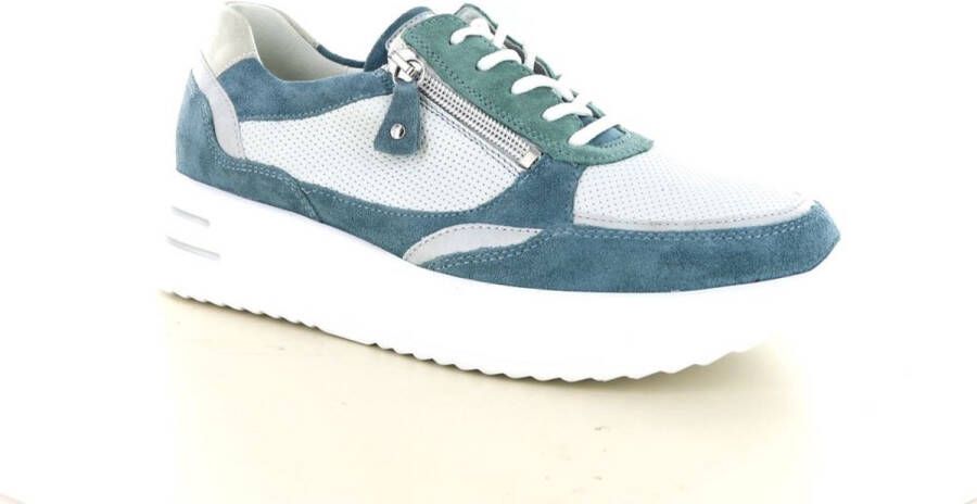 Wäldlaufer Waldlaufer H-arianna Lage sneakers Leren Sneaker Dames Blauw