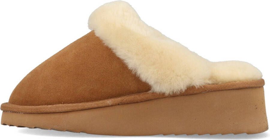 Warmbat Alice Dames Sloffen Cognac