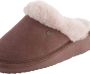 Warmbat Alic e Hausschuhe Pantoffel mit wärmendem Merino Schaffell Keilabsatz und rutschfester Indoor Outdoor Sohle - Thumbnail 5