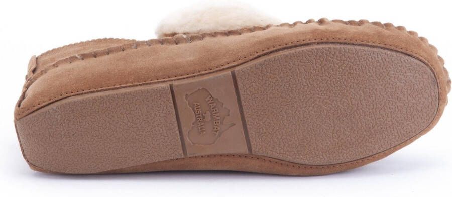 Warmbat Barrine Suede Dames Pantoffels Cognac