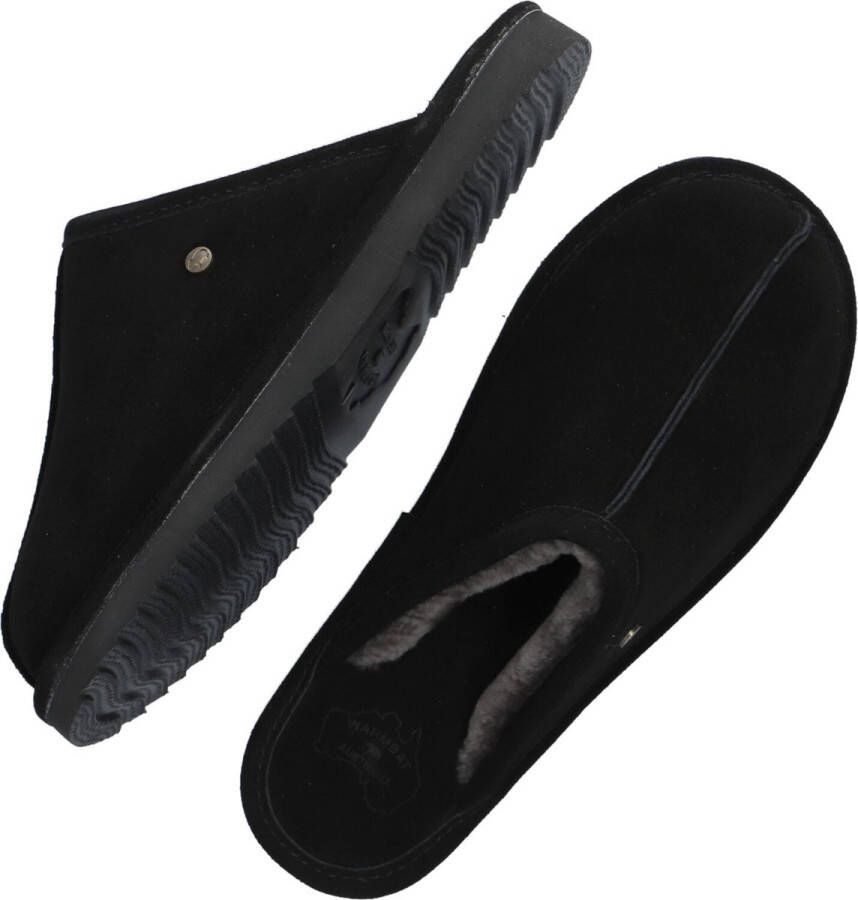 Warmbat Barron Suede Heren Pantoffels Black