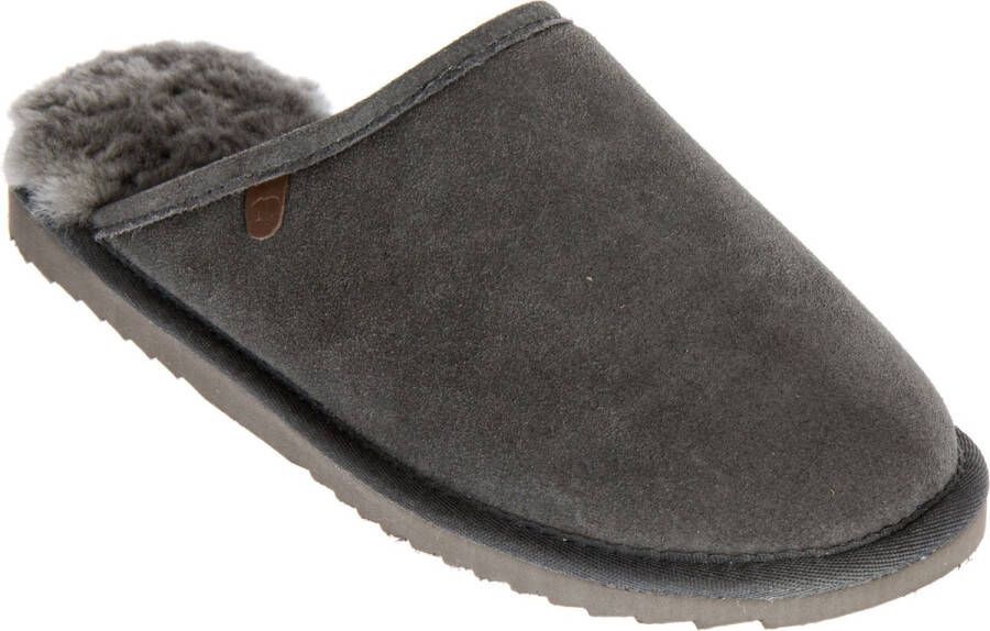 Warmbat Australia gevoerde suède pantoffels antraciet - Foto 10
