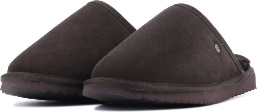 Warmbat Classic Suede Unisex Sloffen Donkerbruin