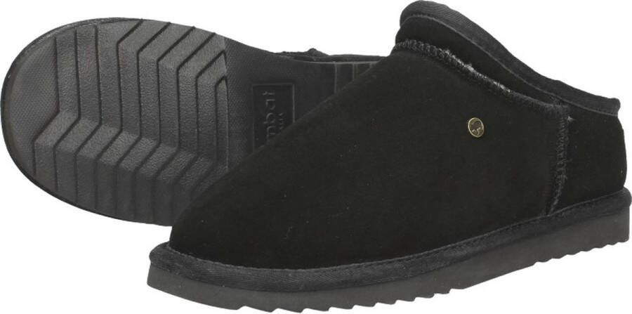 Warmbat Conner Suede Heren Sloffen Zwart