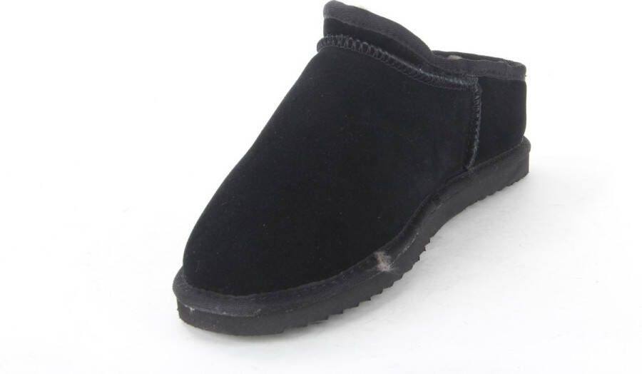 Warmbat Conner Suede Heren Sloffen Zwart