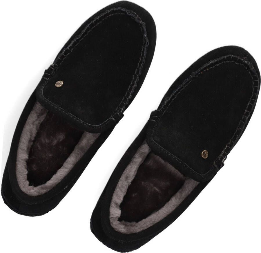 Warmbat Earlod Suede Heren Sloffen Zwart