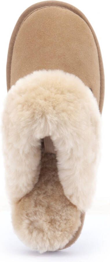 Warmbat Flurry Suede Dames Sloffen Camel